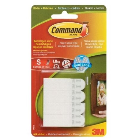 COMMAND 17202 BANDE ADHÉSIVE POUR CADRES MODÈLE S CHARGE MAX 1.8 KG 8 PIÈCES