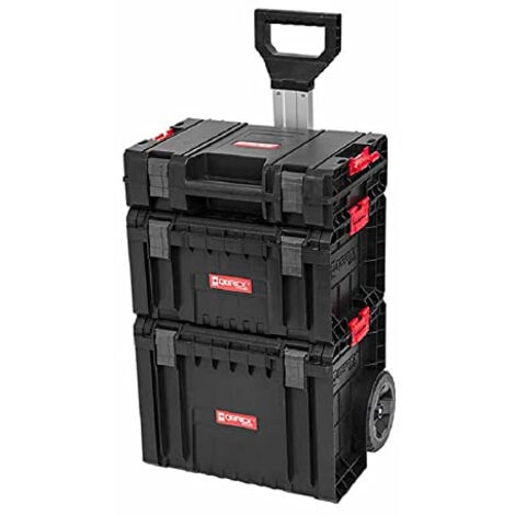 Qbrick – Boîte à outils sur roulettes 28L – Fabrication en polypropylène et aluminium – Séparateurs intégrés pour rangement optimal – Idéale pour professionnels (1/6)