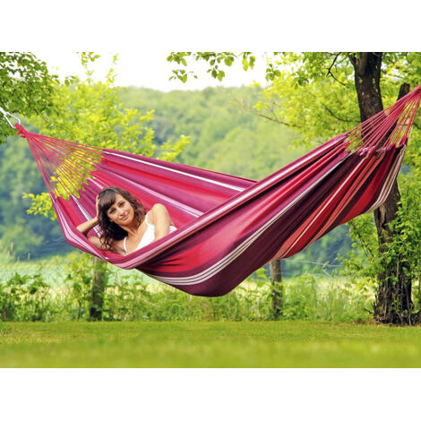 Hamac 1 place Salsa violet en polycoton - Amazonas (1/10)