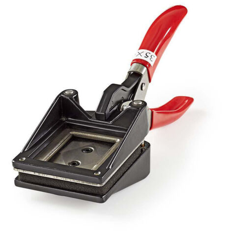 Coupe passeport 35 x 45 mm metal rouge noir (1/5)