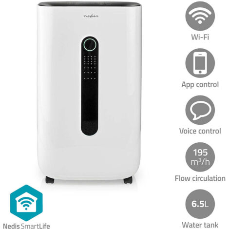 Nedis DEHU20WTW déshumidificateur blanc 20L par jour (1/5)