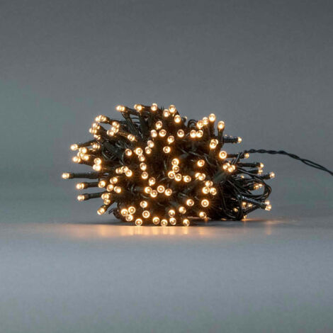 Lumières de Noël Guirlande 192 LED's Blanc chaud 14.40 m Effets de lumière : 7 Intérieur ou extérieur Alimentée par piles (1/5)