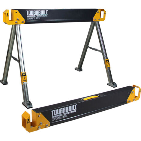 Tréteaux pliables en acier C550 – Charge maximale 1000 kg – Dimensions 105,5 x 67,5 x 73,2 cm – Poignée ergonomique pour transport facile – Eny Suministros (1/9)
