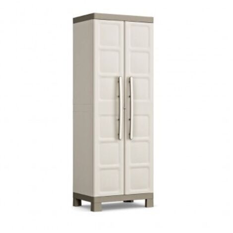 Keter – Armoire de jardin haute 182cm avec 4 étagères réglables – Capacité 15kg par étagère – En plastique – Pieds surélevés pour nettoyage facile (1/10)