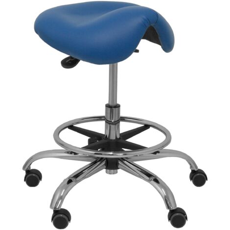 Tabouret bleu Alatoz similpiel (1/5)