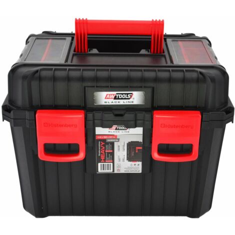Awtools Boîte à outils noire robuste 25 kg capacité (1/5)