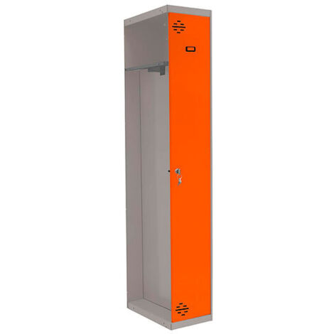 SIMONLOCKER casiers en métal (180x40x50cm) GRIS & ORANGE