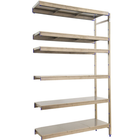 SIMONINOX Étagère 6 étagères en métal sans vis (160x126x50cm) INOX