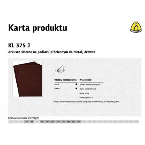 Klingspor Papier de Verre P220 230x280 mm Abrasif (1/2)