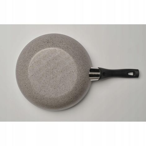BALLARINI Salina Wokpfanne aus Aluminium, 30 cm, Antihaftbeschichtung, für alle Herdarten, Grau, Steinoptik