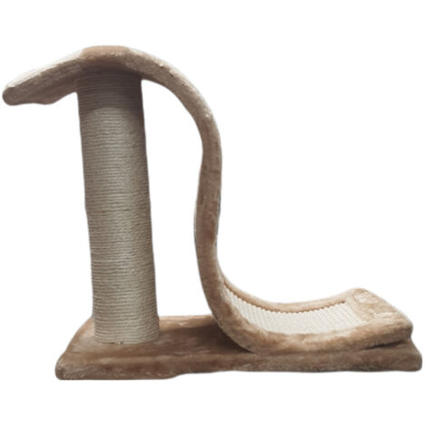 Griffoir vague Inca avec bord en peluche, pour chat - Trixie
