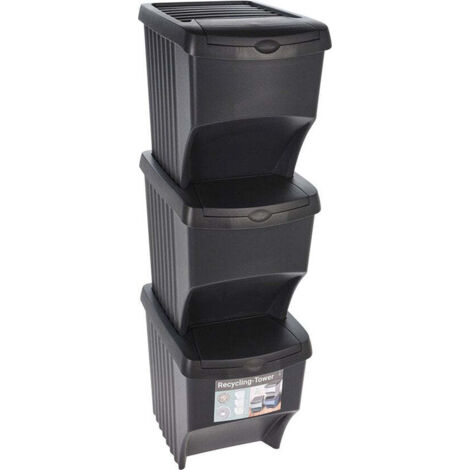 Système De 3 Cubes De Recyclage Empilables X22l 392x293x456mm (1/3)