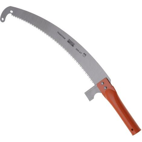 Bahco – Scie arboricole à denture trempée 360 mm – Lame incurvée 6 dents/pouce – Adaptable sur perches 25 mm – Coupe nette sans éclat