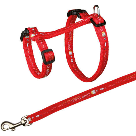 Trixie Set Laisse Rouge Réglable avec Boucles à Clip (1/5)