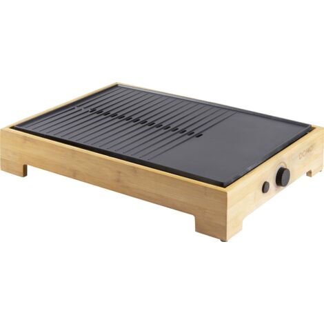 DOMO DO9271G électrique Barbecue voyant lumineux, revêtement anti-adhésif bois, noir Y193403 (1/5)