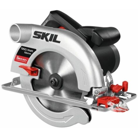 Scie circulaire portative 1350 W – Profondeur de coupe 65 mm – Lame carbure 18 dents – Vitesse 5000 tr/min pour bois dur – Skil