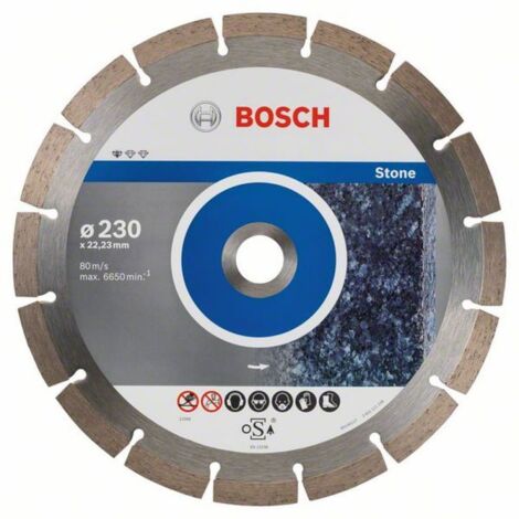Disque de coupe diamant standard pour pierre, 230 x 22,23 x 2,3 x 10 mm, pack de 10