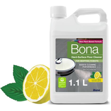 Nettoyant sols durs pour robots laveurs – Formule concentrée sans ammoniaque – Compatible stratifié, carrelage, vinyle – Certifié GREENGUARD GOLD – Bona