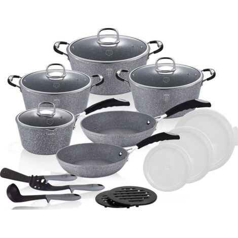 Berlinger-Haus Collection Stone Touch Batterie de Cuisine Gris (1/3)