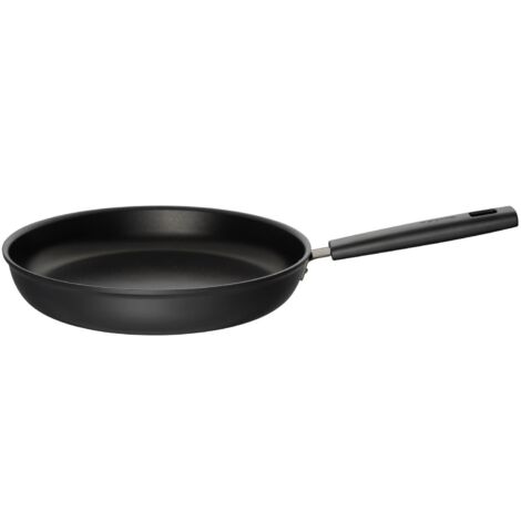 Fiskars Poêle, Ø 30 cm, Adapté à toutes Plaques de Cuisson, Aluminium/Plastique, Résiste aux rayures, Revêtement Antiadhésif, Gamme Hard Face, Noir, 1052225 (1/3)