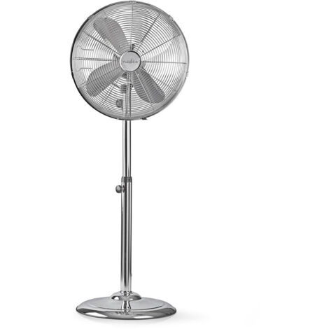 Nedis 50W ventilateur sur pied chromé silencieux (1/5)
