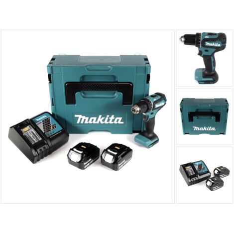 Makita – Perceuse-visseuse sans fil 18V avec 2 batteries 3,0Ah – Moteur sans balais – Couple 50Nm pour perçage bois et métal – Coffret Makpac (1/5)