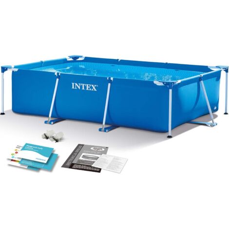 INTEX Intex piscine metal frame junior rectangulaire tubulaire (l)2,60 ...