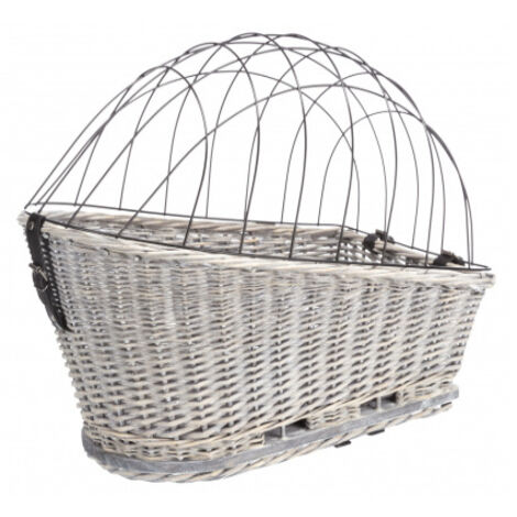 Panier a velo osier metal gris 35x49x55xcm (1/5)