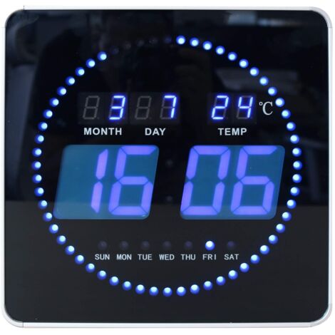 Unilux Horloge LED Bleu 28 cm Diamètre Design Sans Cadre (1/3)
