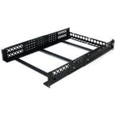 StarTech.com Rails fixes universels à profondeur réglable pour rack de serveur 2U 19 - Rail d’étagère - Noir - Acier - 45,3 kg - 2U - CE - UL (UNIRAILS2U)