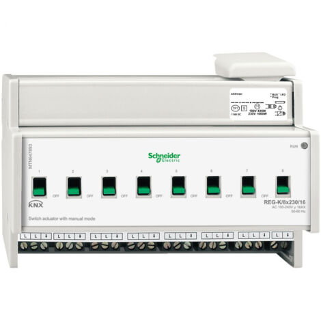 KNX - actionneur de commutation - 8x230V - 16A - à commande manuelle) (1/3)