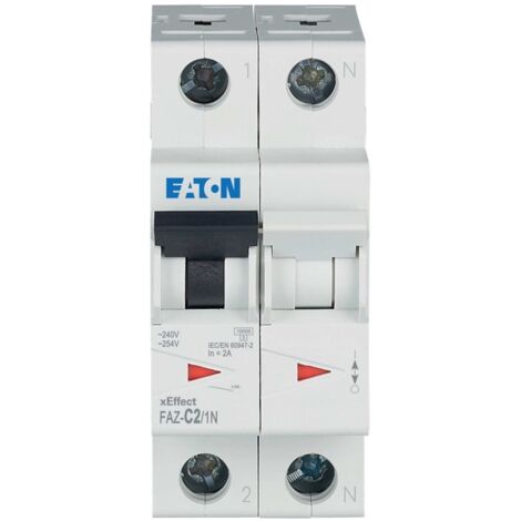 Eaton FAZ-C2/1N disjoncteur 2 A neutre compact (1/4)