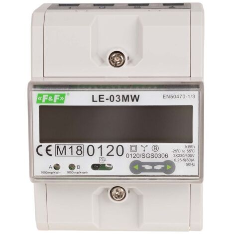 ff LE-03MW compteur électrique triphasé précis et fiable (1/5)