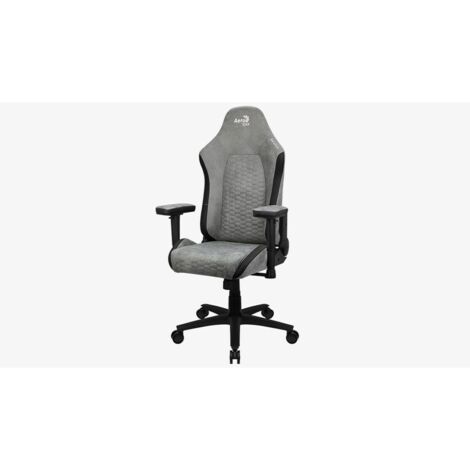 Chaise de jeu Aerocool Crown AeroSuede Noir Gris (1/5)