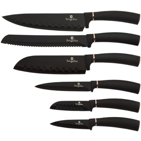 Berlinger Haus Black Rose set 6 couteaux noir ergonomique