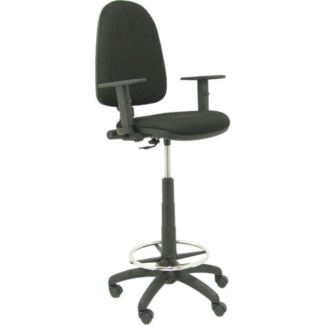 Tabouret noir Ayna bali à bras réglables (1/6)
