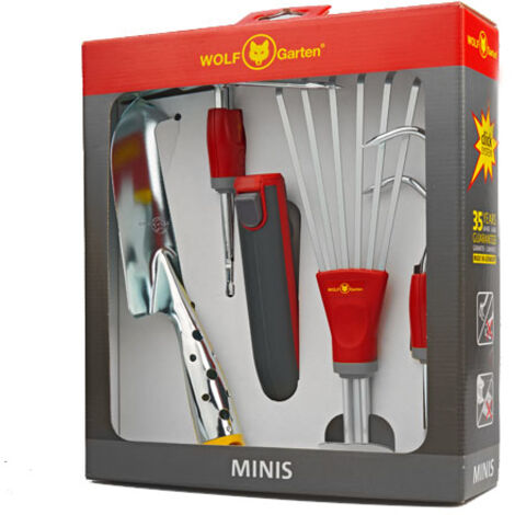 Wolf Garten Combisystem Multi-Star Set d'outils Noir Rouge