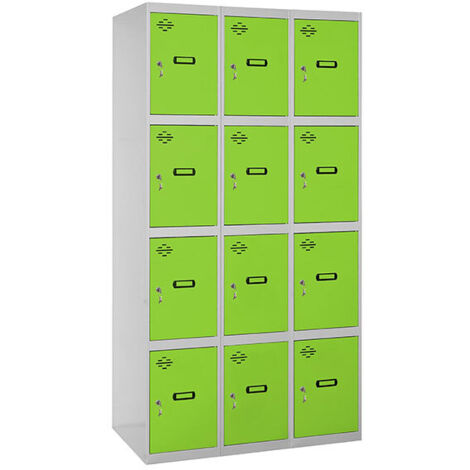 SIMONLOCKER casiers en métal (180x90x50cm) GRIS ET VERT (1/5)