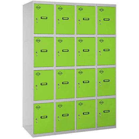 Simonrack Casier Standard Gris Vert 180x120 cm 16 Portes (1/5)