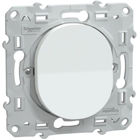 Schneider Electric – Permutateur blanc sans plaque – Fixation par vis pour installation électrique – S320205