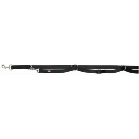 Laisse ajustable TRIXIE Premium - Extra longue - L-XL : 3 m - 25 mm - Noir (1/3)
