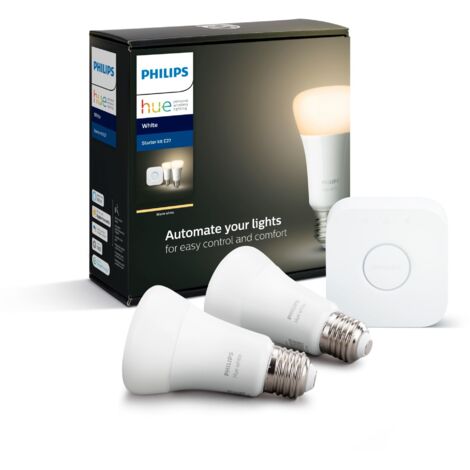 Philips Hue Pack De 2 Ampoules White - 9,5 W - E27 - Bluetooth (1/5)