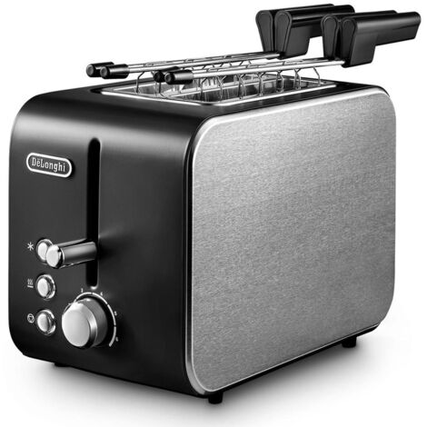 Delonghi CTX2203.BK Grille-pain Noir Argent 2 Tranches (1/2)