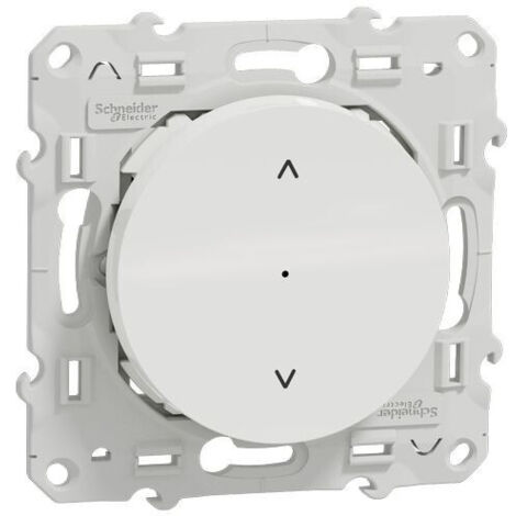 Schneider Electric – Interrupteur blanc pour volets roulants – Mode de pose électricité – Compatible Zigbee – Design moderne en plastique (1/7)