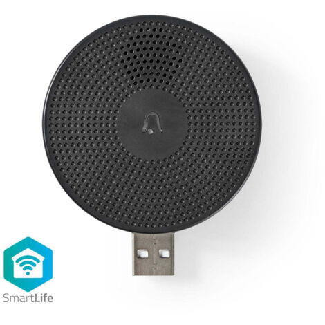 Nedis WIFICDPC10BK Sonnette sans fil noire USB Wi-Fi (1/5)