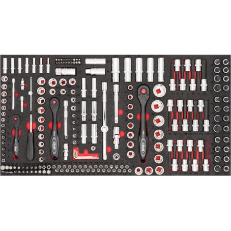 Jeu d'outils à douilles ∙ pour séries XL ∙ V4586 ∙ Hexagone massif 1/4 pouce (6,3 mm), Carré creux 1/4 pouce (6,3 mm), Carré creux 3/8 pouce (10 mm), Carré creux 1/2 pouce (12,5 mm) (1/3)