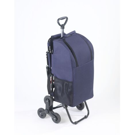Wenko – Chariot de courses isotherme avec siège pliable – 3 roues pour escaliers – Sac amovible 35L – Aluminium et polyester – Poids 4kg (1/8)