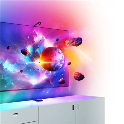 Kit miroir d'écran TV Nanoleaf 4D + bandes lumineuses (pour téléviseur et moniteur jusqu'à 65 pouces) Nanoleaf Kit miroir d'écran TV Nanoleaf 4D + bandes lumineuses (pour téléviseur et moniteur jusqu (1/5)