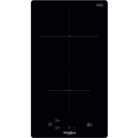 Whirlpool – Plaque de cuisson à induction 2 foyers WSQ0530NE – Vitrocéramique noire encastrable – Puissance 3700W – Technologie 6th Sense (1/5)