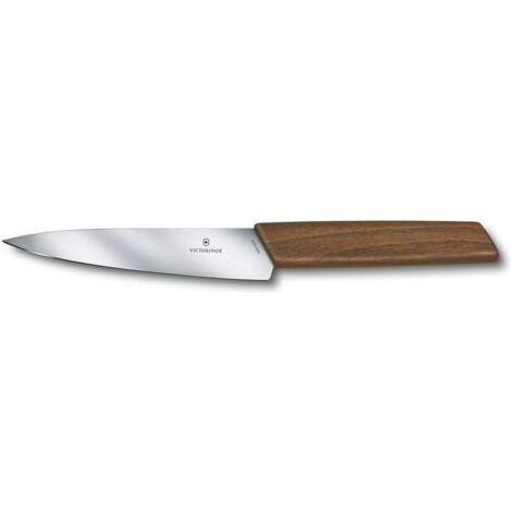 Victorinox Swiss Ideal Couteau d’Office dans un Emballage Cadeau, 15 Cm, Bois de Noyer (1/2)